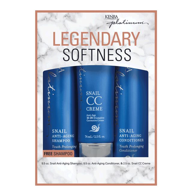Platinum Snail Anti-Aging Shampoo, Conditioner, CC Creme