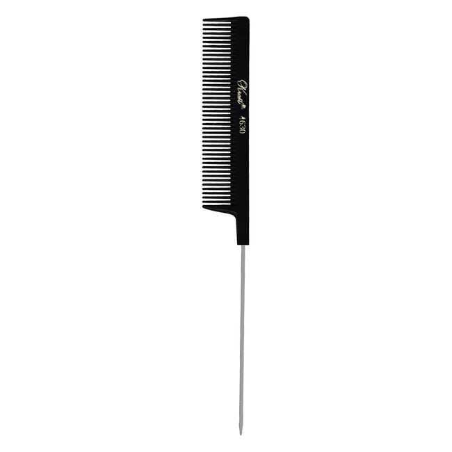 9 Fine Tooth Carbon - Anti-Static Metal Pin Tail / Foiling / Weaving Comb  by Giell
