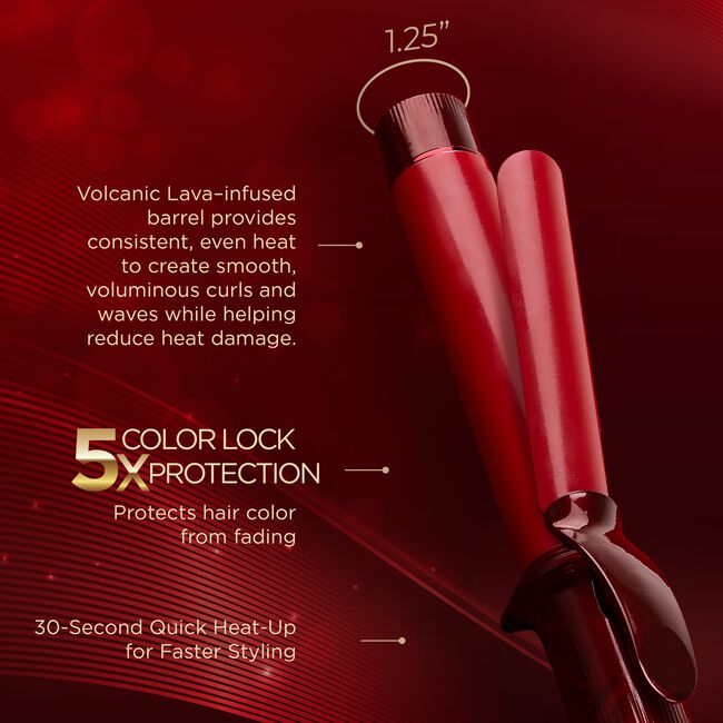 Ruby Lava 1.25 Inch Curling Iron