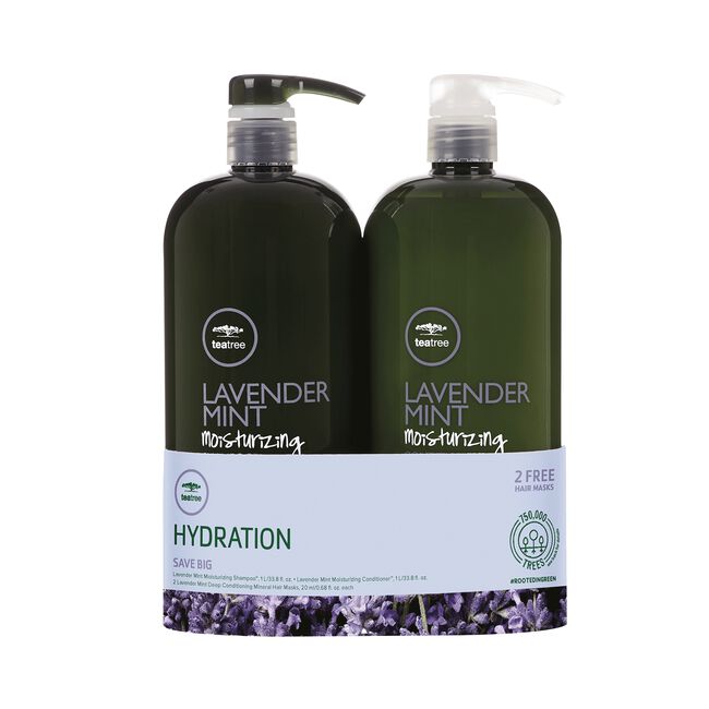 Tea Tree Lavender Mint Shampoo, Conditioner Liter Duo