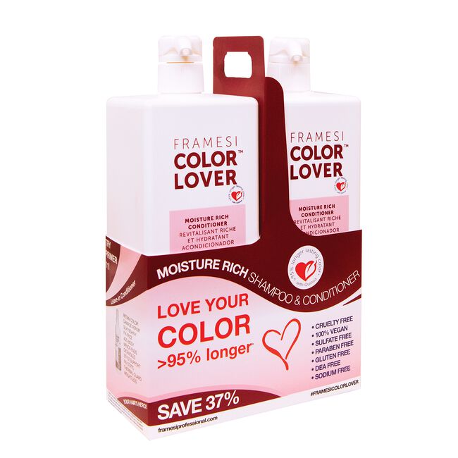 Color Lover Moisture Rich Shampoo, Conditioner Liter Duo