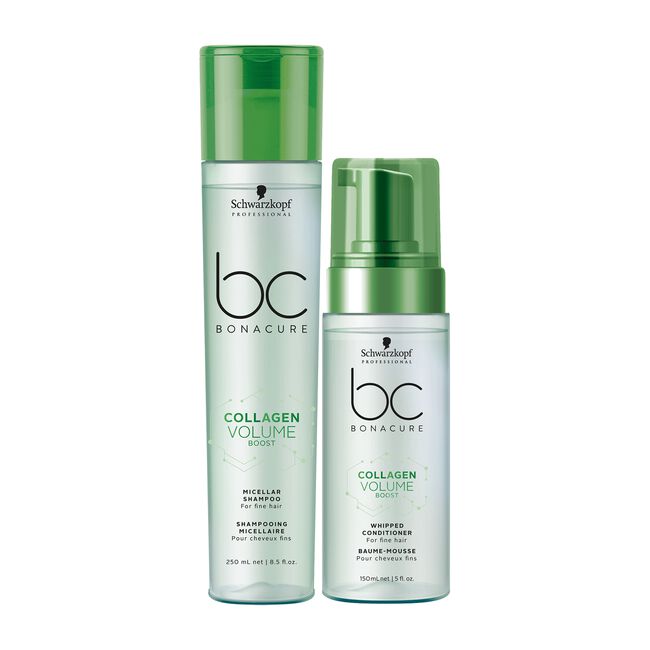 Collagen Volume Boost Micellar Shampoo, Whipped Conditioner