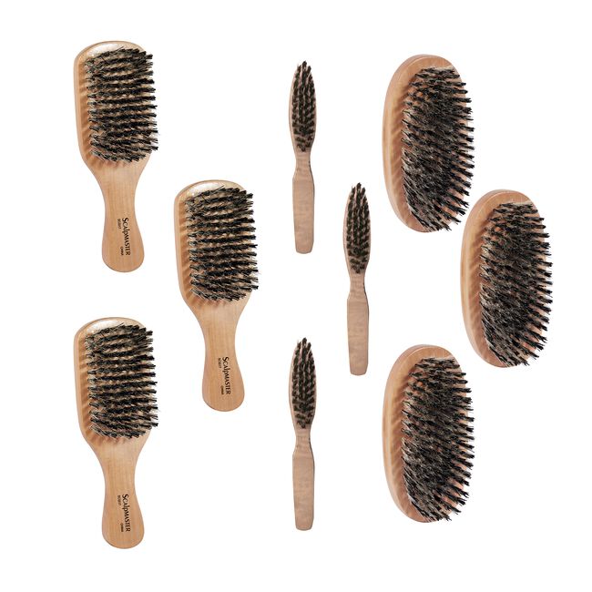 Scalpmasters 50/50 Boar Brushes - 9 Count Display