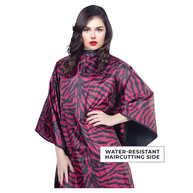 Reversible Zebra Print Haircutting Cape