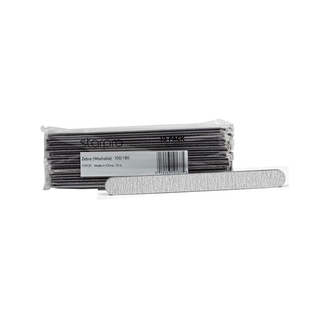 StarPro Zebra Washable Foam Cushion Files - 180/180 Grit