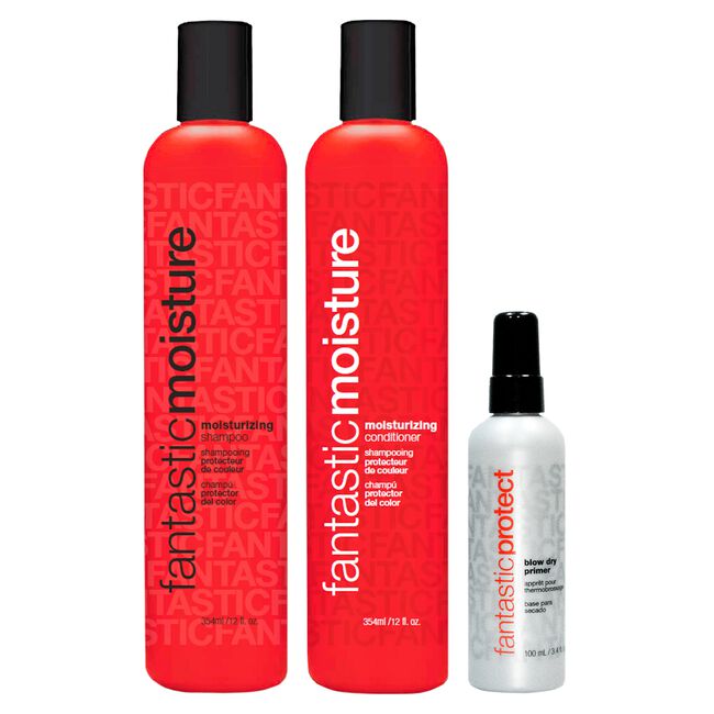 Moisturizing Shampoo, Conditioner, Blow Dry Primer