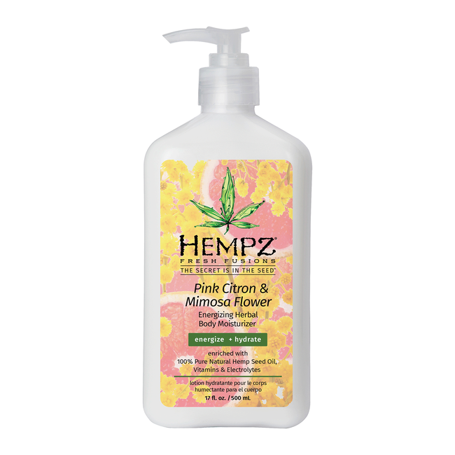 Pink Citron & Mimosa Flower Energizing Herbal Body Moisturizer Hempz