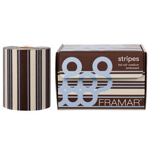 Blue Chocolate Stripes Embossed Roll
