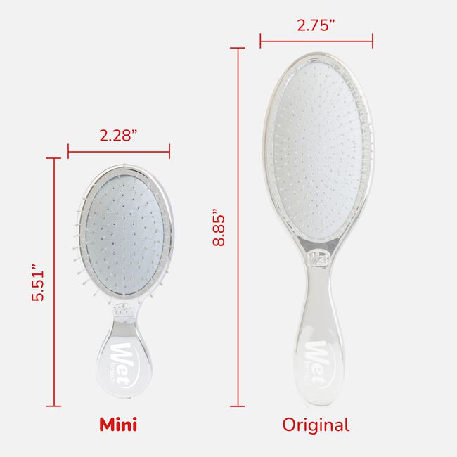 Silver Festive Mini Detangler Brush