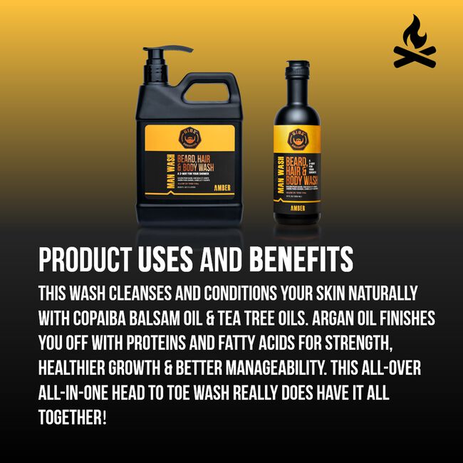 Amber Man Wash BHB (Beard, Hair and Body)