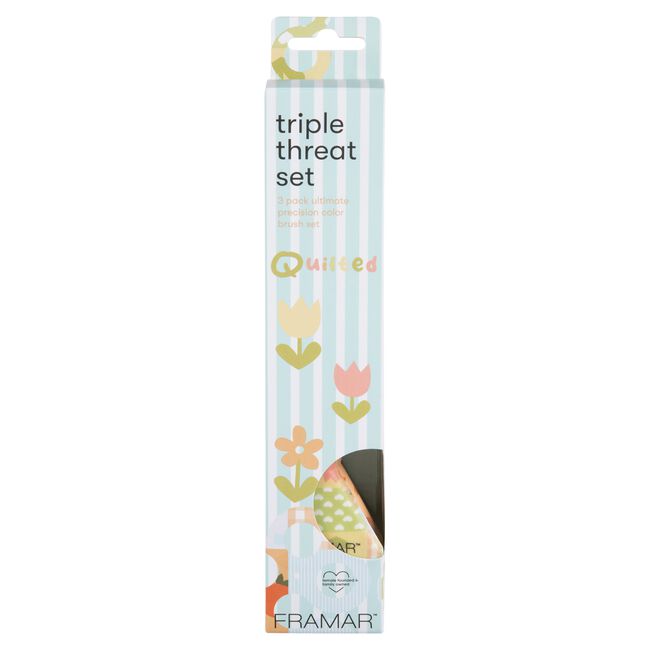 Quilted Triple Threat Brush Set