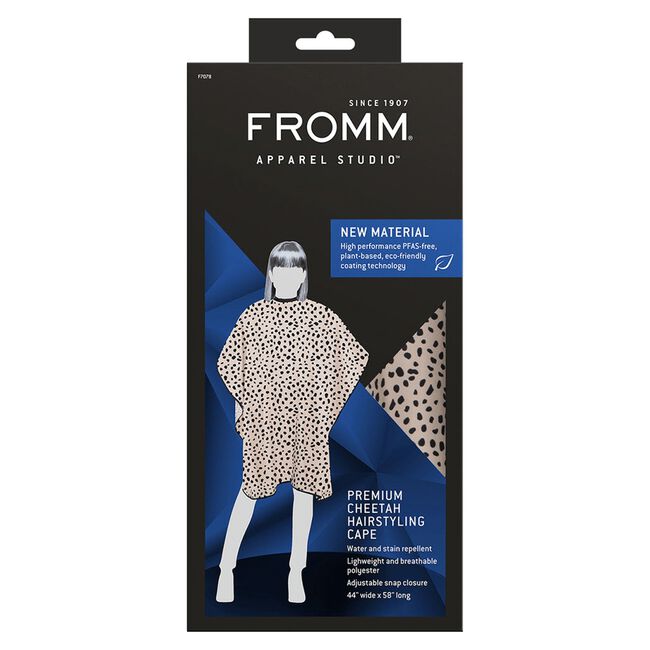 Premium Cheetah Hairstyling Cape