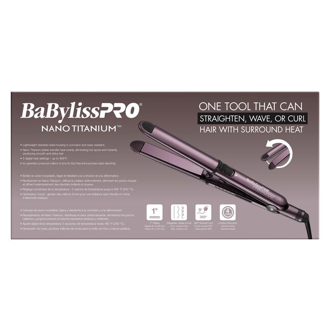 Purple Nano Titanium Prima3100 1 Inch Stainless Steel Styling Iron