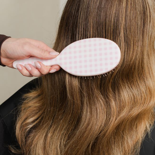 Gingham Pink Detangle Brush