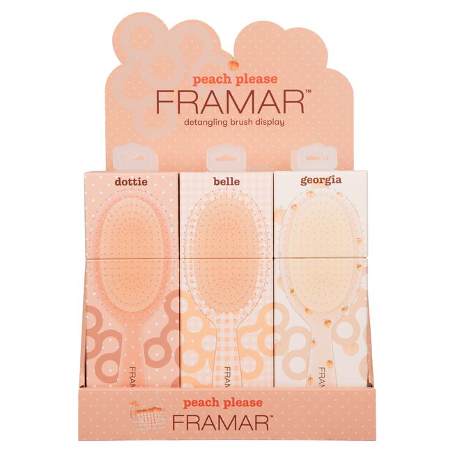 Peach Please Detangler Brush Display