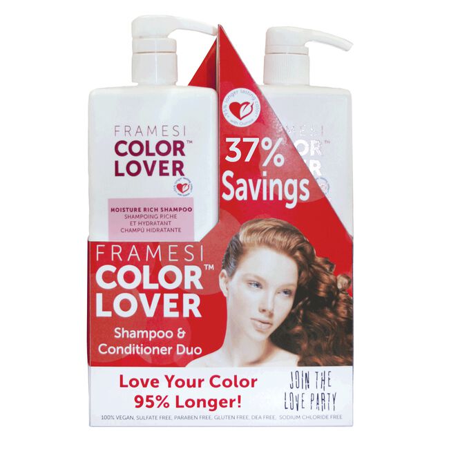 Color Lover Moisture Rich Shampoo & Conditioner Liter Duo Framesi