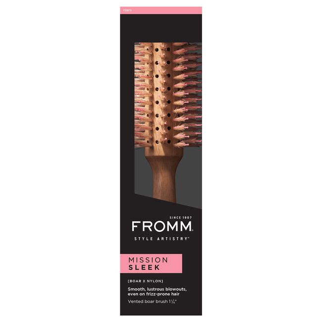 Mission Sleek 1.25 Inch Round Wood Brush