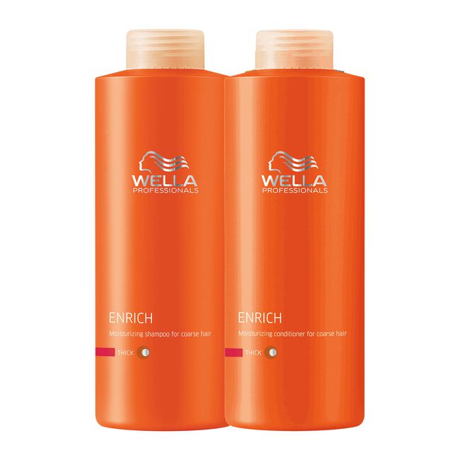 Enrich Shampoo, Conditioner for Coarse Hair Liter Duo