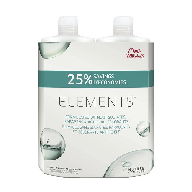Elements Lightweight Renewing Shampoo, Conditioner Liter Duo