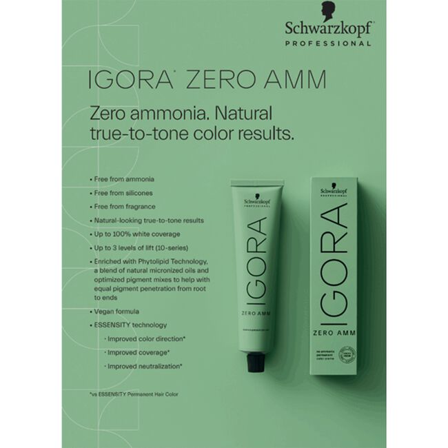3-0 Dark Brown Natural IGORA Zero Amm No Ammonia Permanent Color Creme