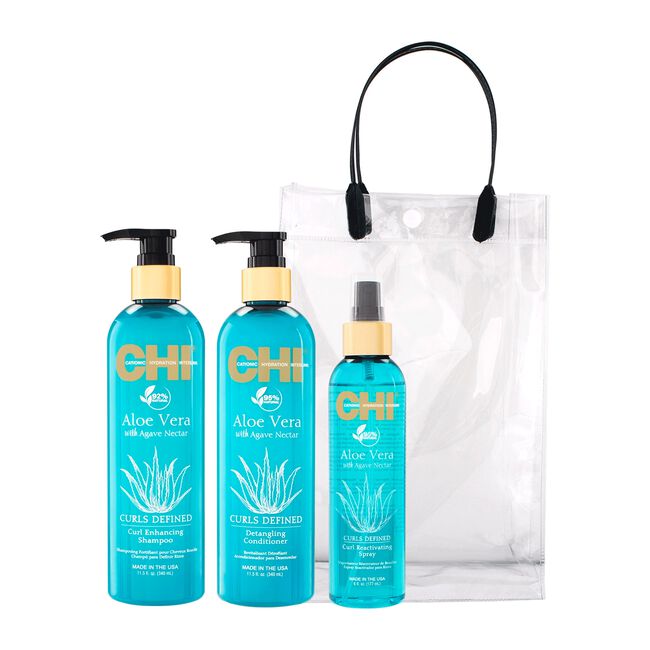 CHI Aloe Vera Shampoo, Conditioner, Reactivating Spray - Farouk | CosmoProf