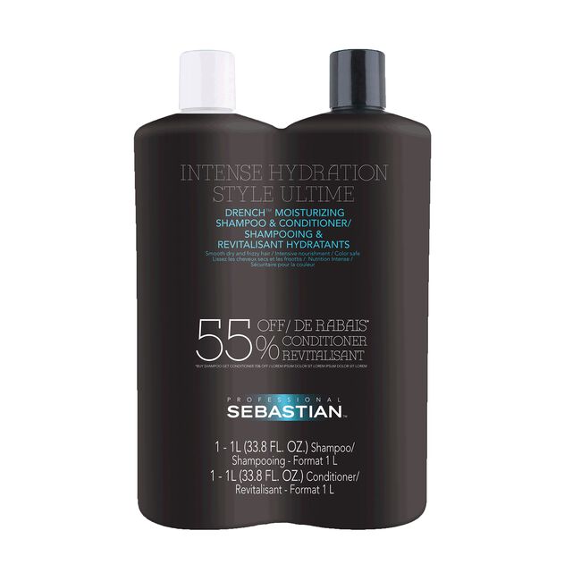 Drench Moisturizing Shampoo and Conditioner Liter Duo