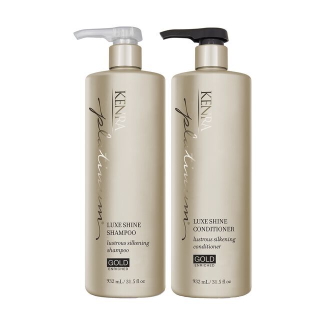 Platinum Luxe Shine Shampoo, Conditioner Liter Duo