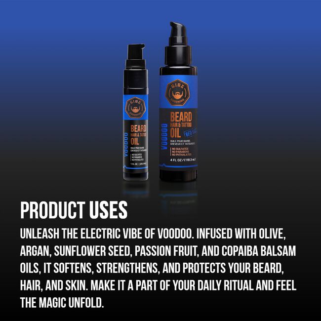 Voodoo Prince Beard, Hair & Tattoo Oil