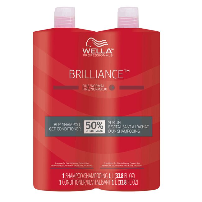 Brilliance Shampoo & Conditioner Liter Duo for Fine Hair