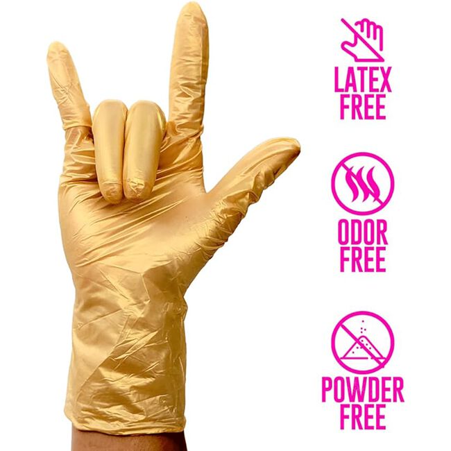 Medium Golden Glow Nitrile Gloves