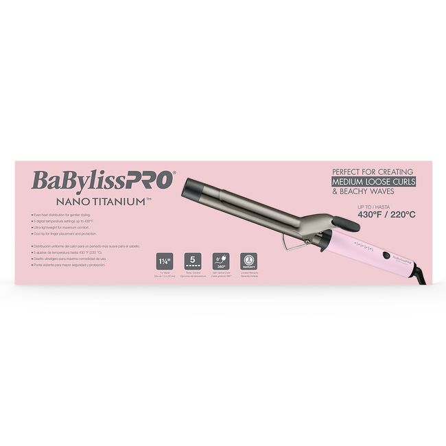 Pink Nano Titanium 1.25 Inch XL Curling Iron