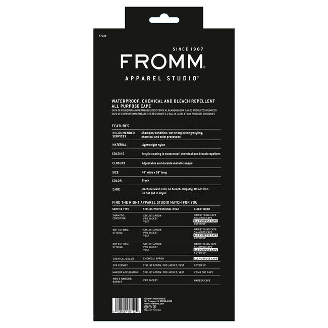 Premium Client All Purpose Salon Cape Black