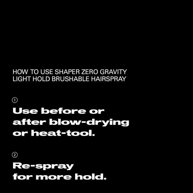 Shaper Zero Gravity Light Hold Brushable Hairspray
