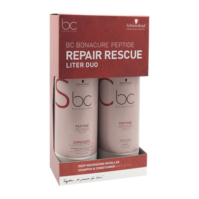 Bonacure Repair Rescue Shampoo, Conditioner Liter Duo