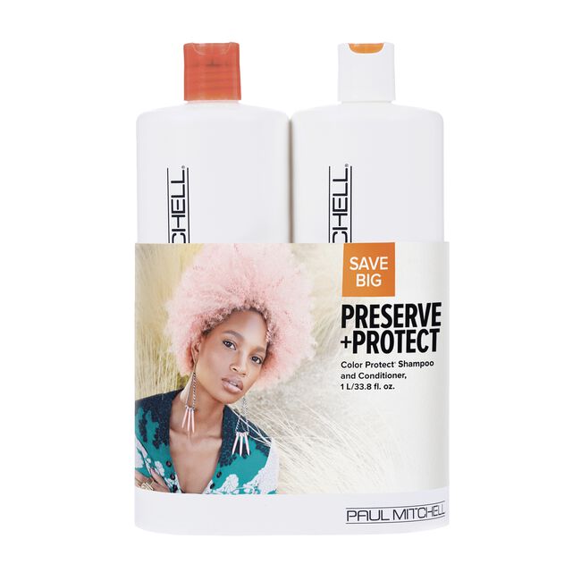 Color Protect Shampoo, Conditioner Liter Duo