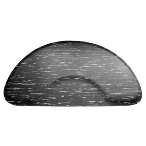 Black Marbleized Half-Circle Mat