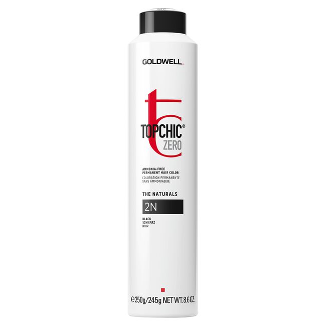 2N Black Topchic Zero Permanent Hair Color Canister
