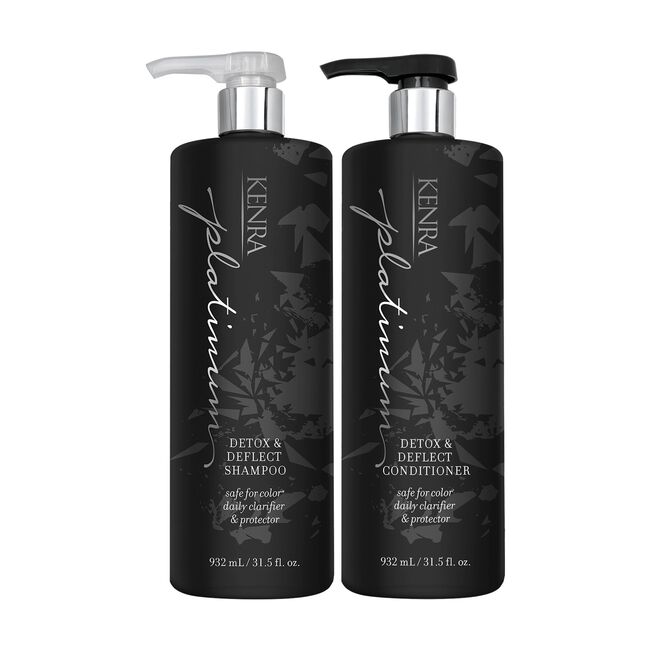 Platinum Detox & Deflect Shampoo, Conditioner Liter Duo