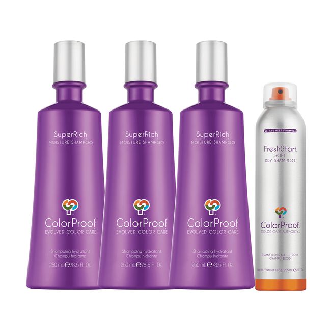 SuperRich Moisture Shampoo-3 Each,FreshStart Dry Shampoo 1