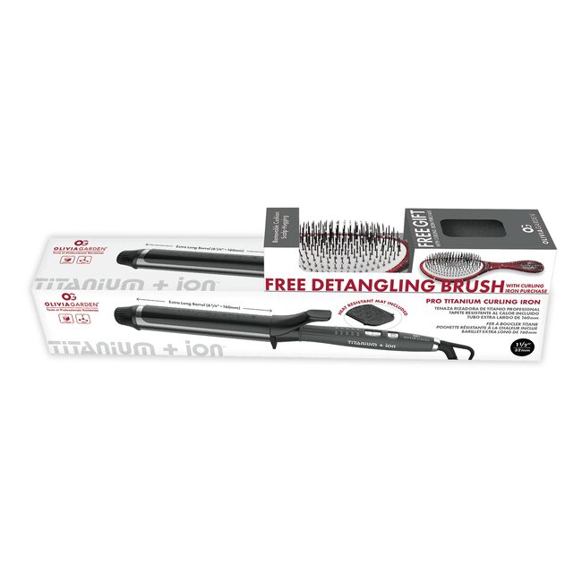 Titanium + Ion 1.5 Inch Curling Iron with Long Barrel