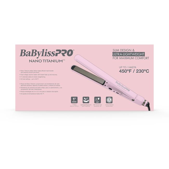 Pink Nano Titanium 1 Inch Ultra-Thin Flat Iron