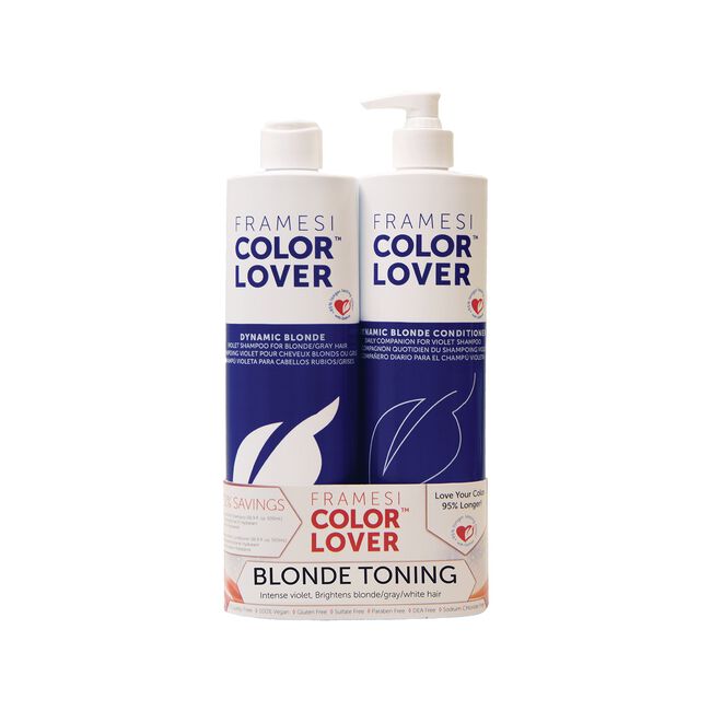 Color Lover Dynamic Blonde Shampoo, Conditioner Duo Framesi CosmoProf
