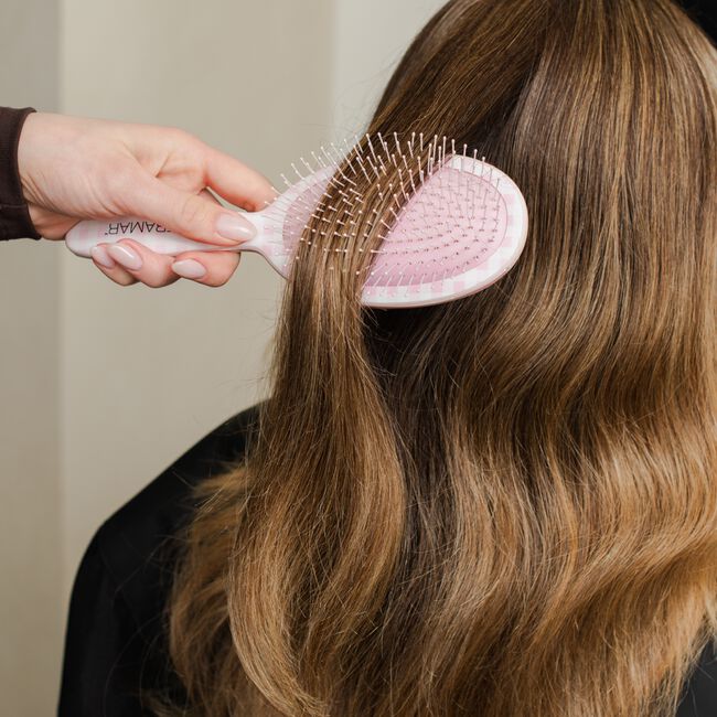 Gingham Pink Detangle Brush