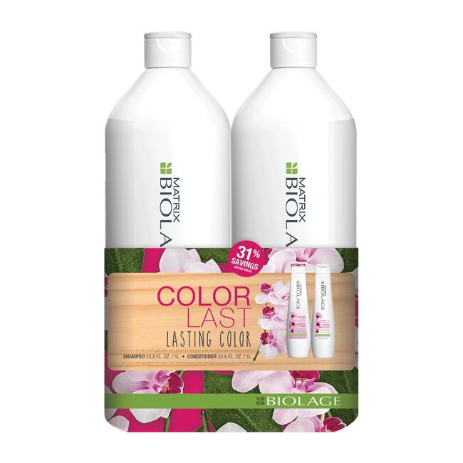 Biolage Colorlast Shampoo, Conditioner Liter Duo Matrix CosmoProf