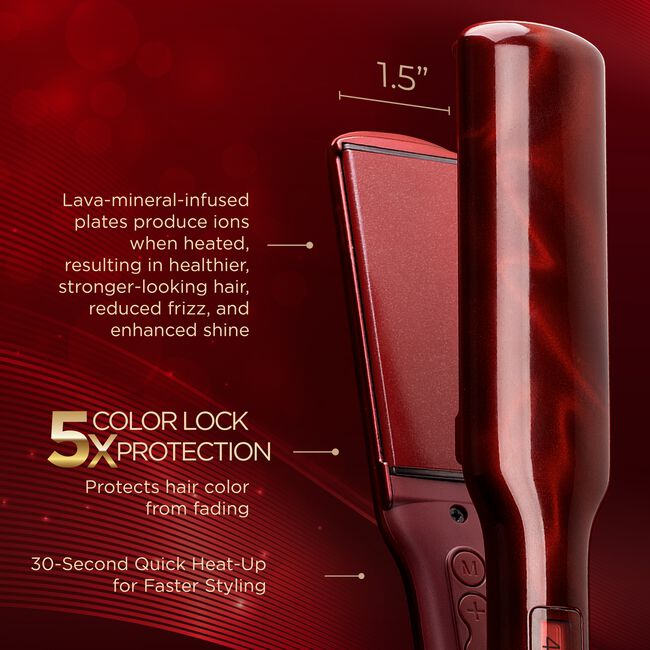 Ruby Lava 1.5 Inch Digital Flat Iron