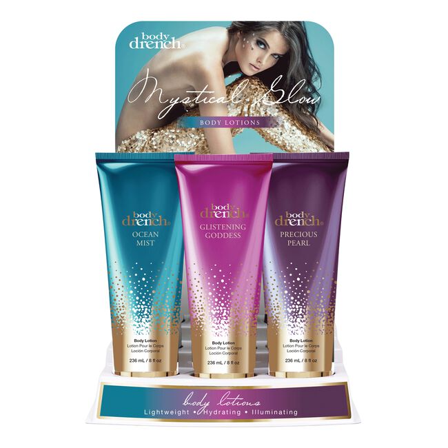 Mystical Shimmer Moisturizers 9 Count Display Body Drench CosmoProf