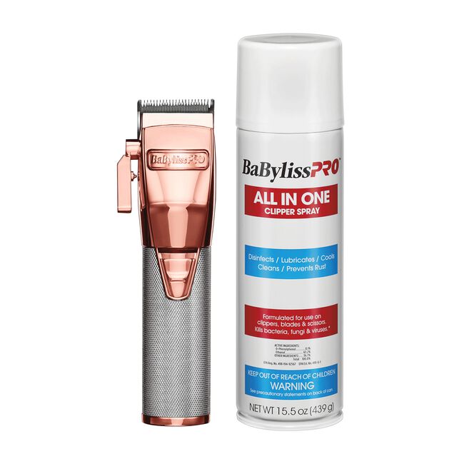 BaBylissPRO RoseFX Cordless Clipper,All in One Clipper Spray