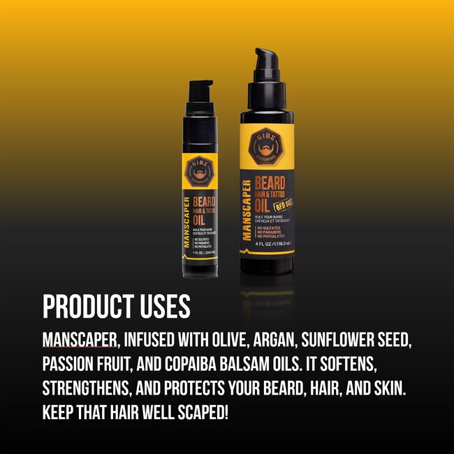 Manscaper Beard, Hair & Tattoo Oil