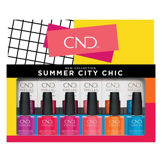 Vinylux & Shellac Summer City Chic 12-Piece Display PPK