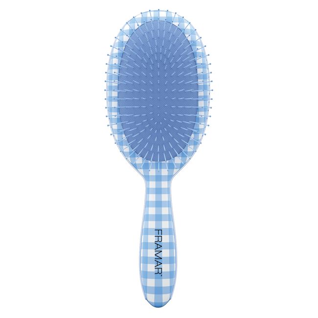 Gingham Blue Detangle Brush